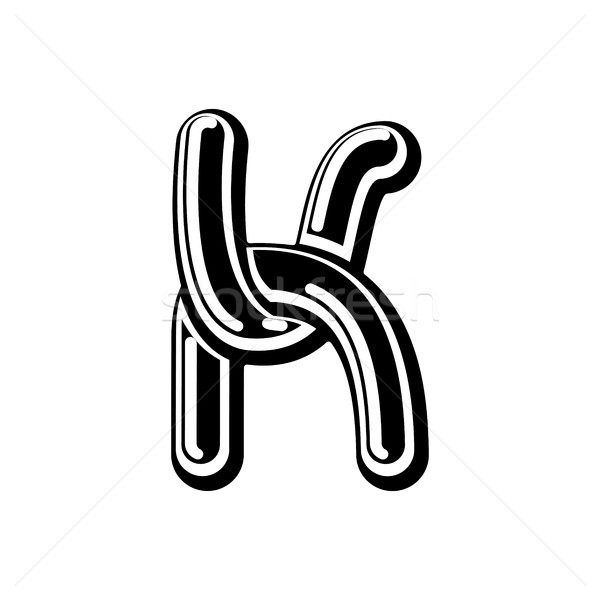 Letter K Celtic font. norse medieval ornament ABC. Traditional a Stock photo © MaryValery