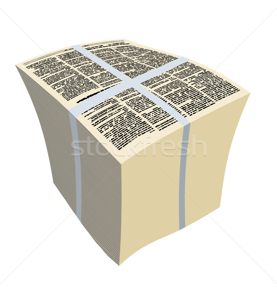 Bundle newspapers. Stack of magazines. Vector illustration Stock photo © MaryValery