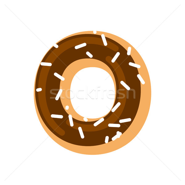 Letter O donut font. Doughnut alphabet. Sweet lettering. candy A Stock photo © MaryValery