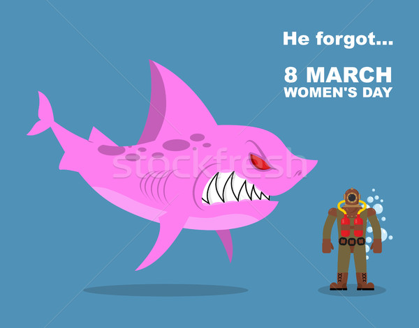 He forgot about 8 March. International womens day. Wicked  Pink  Stock photo © MaryValery