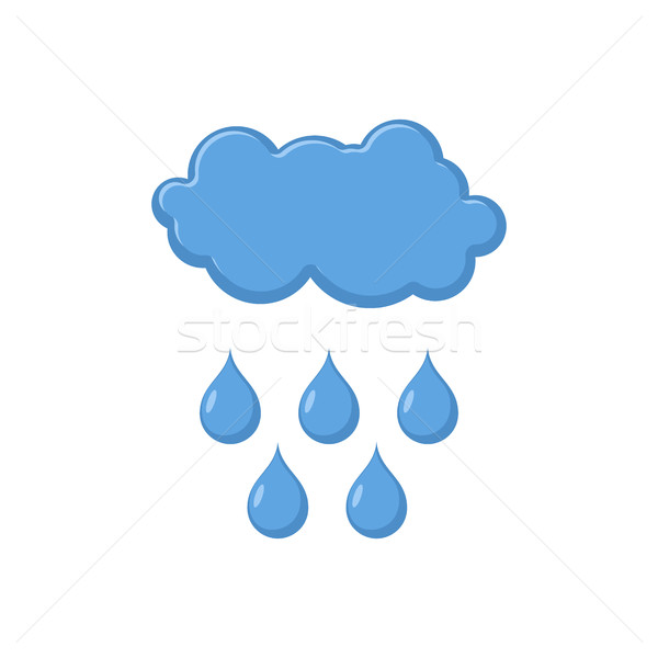 Cloud and rain icon. Weather pictogram isolated Stock photo © MaryValery