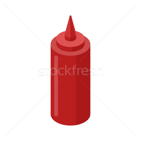 Stock foto: Ketchup · Flasche · Tomaten · Essen · isoliert · weiß