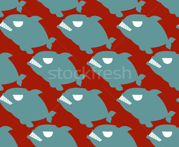 Peşte piranha vector mare proiect Imagine de stoc © MaryValery