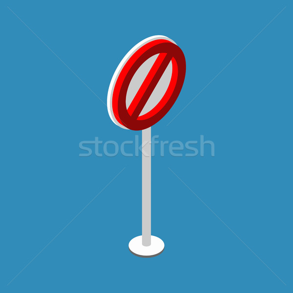 Ban road sign. Stop traffic signal. Prohibited red symbol Stock photo © MaryValery