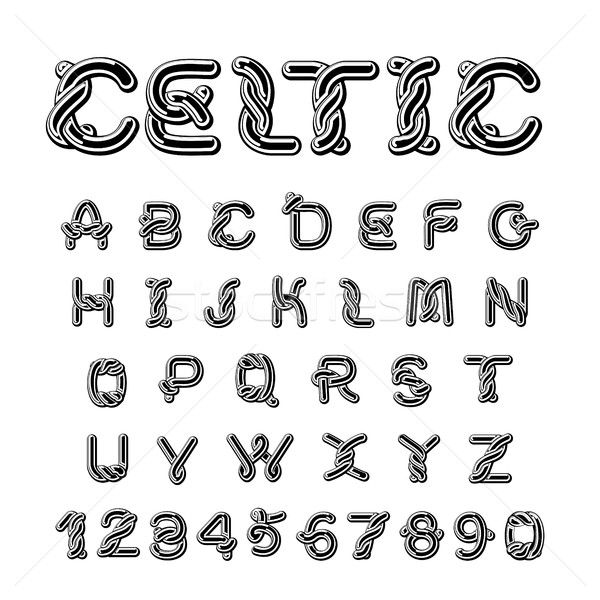 кельтской шрифт средневековых орнамент традиционный древних Сток-фото © MaryValery