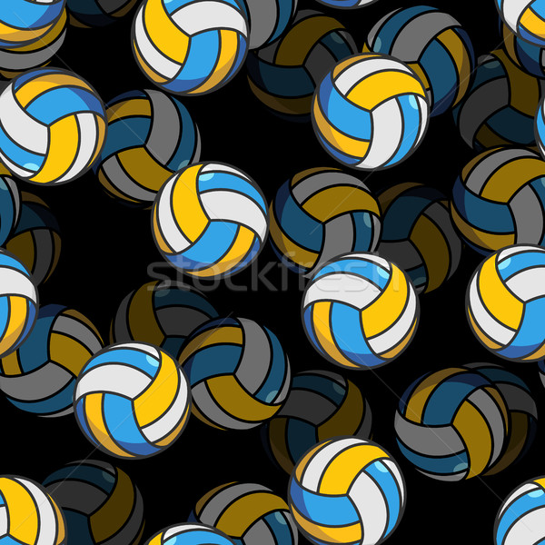 Volleyball 3d seamless pattern. Sports accessory ornament. Volle Stock photo © MaryValery