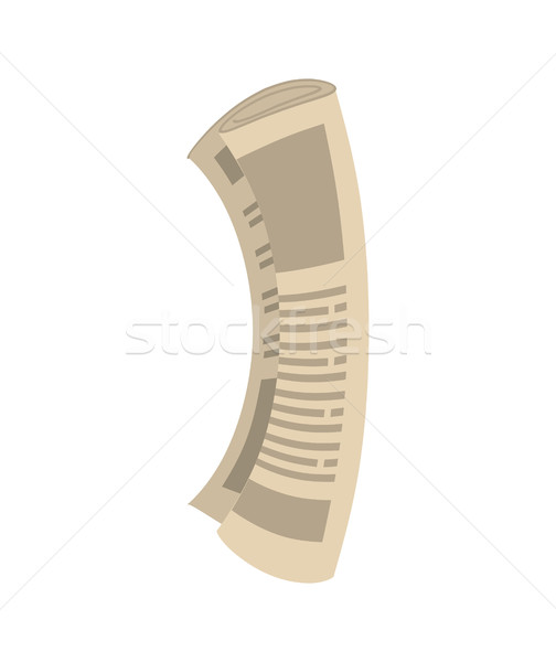 Roll of newspapers isolated. Rolled of publications on white bac Stock photo © MaryValery