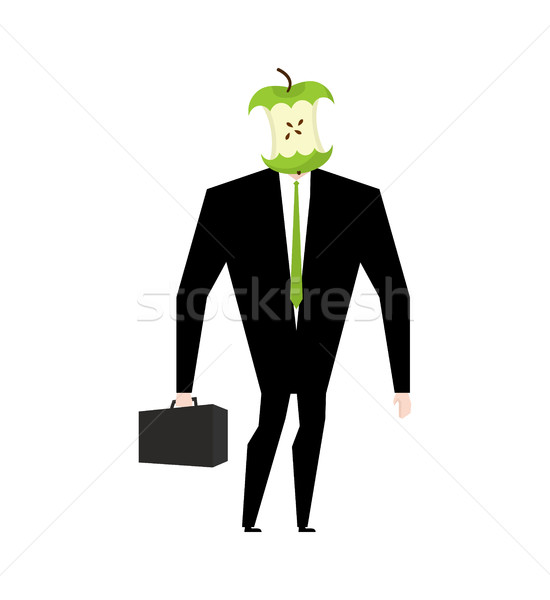 Stock foto: Geschäftsmann · Apfel · Kern · dumm · Chef · dumm