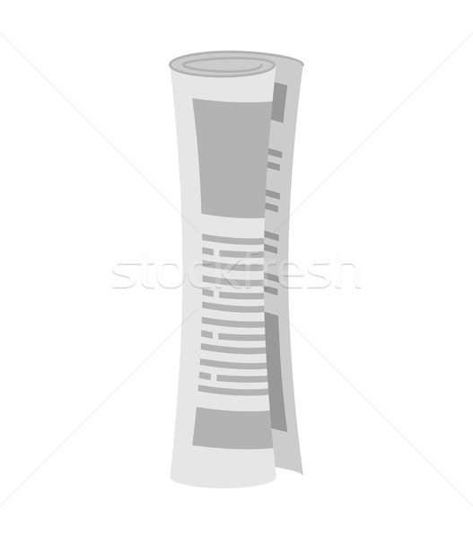 Roll of newspapers isolated. Rolled of publications on white bac Stock photo © MaryValery