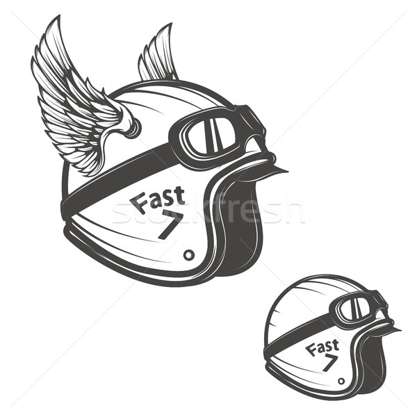 Baker helmet with wings. Design element for logo, label, emblem, Stock photo © masay256