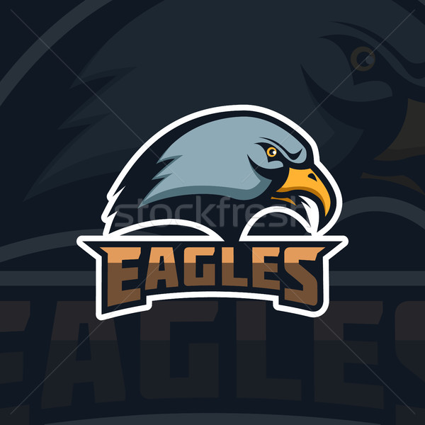 Eagles. emblem template with eagle head. sport team mascot.  Stock photo © masay256