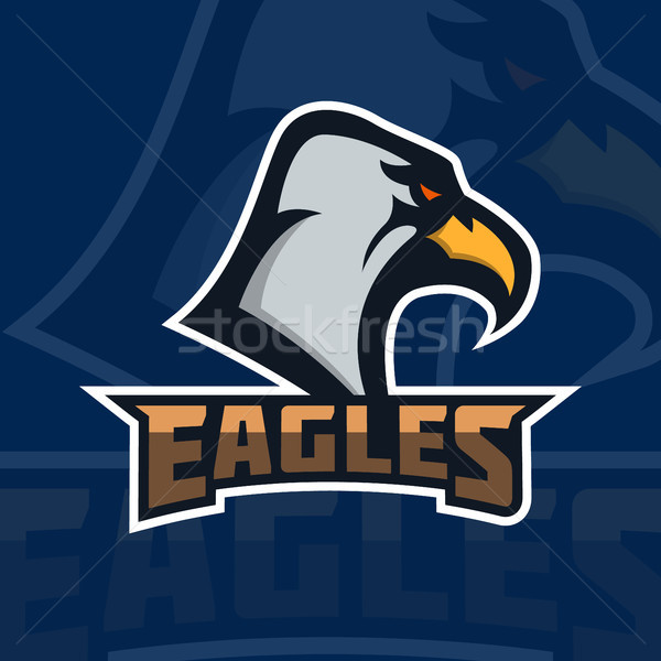 Eagles. emblem template with eagle head. sport team mascot.  Stock photo © masay256