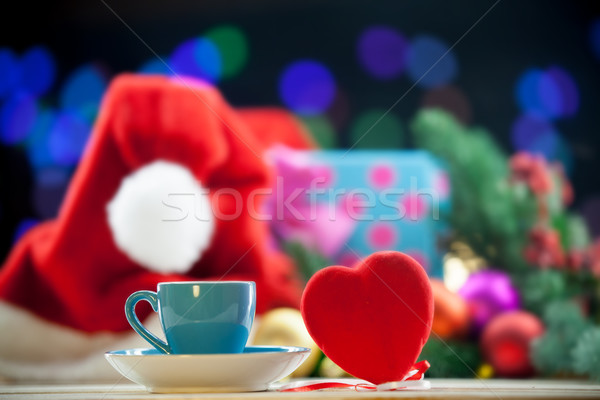 Heart shape toy and cup Stock photo © Massonforstock