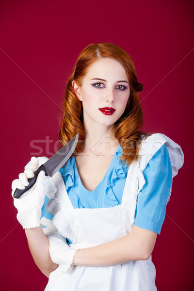 photo of beautiful young woman in Alice murderer character on th Stock photo © Massonforstock