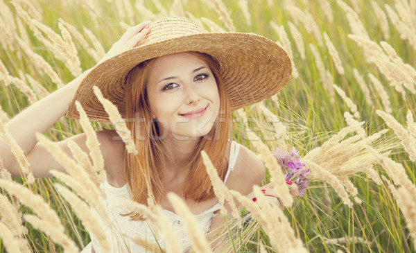 Redhead girl at outdoor.  Stock photo © Massonforstock