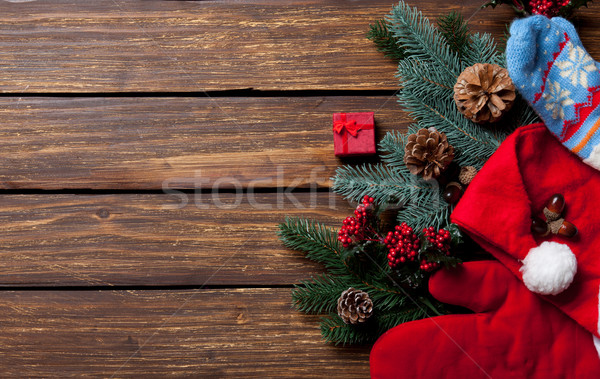 Gift box and Christmas things Stock photo © Massonforstock