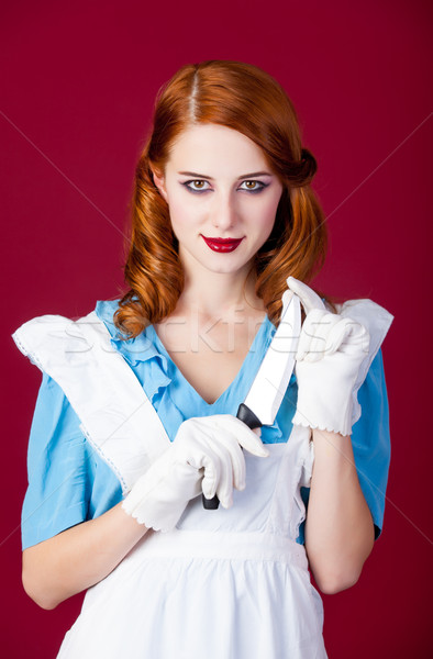 Foto mooie jonge vrouw moordenaar karakter prachtig Stockfoto © Massonforstock