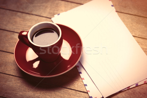 Foto rosso Cup caffè parecchi meraviglioso Foto d'archivio © Massonforstock