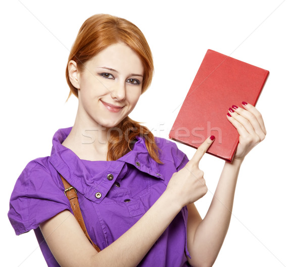 [[stock_photo]]: Fille · livre · main · école · beauté