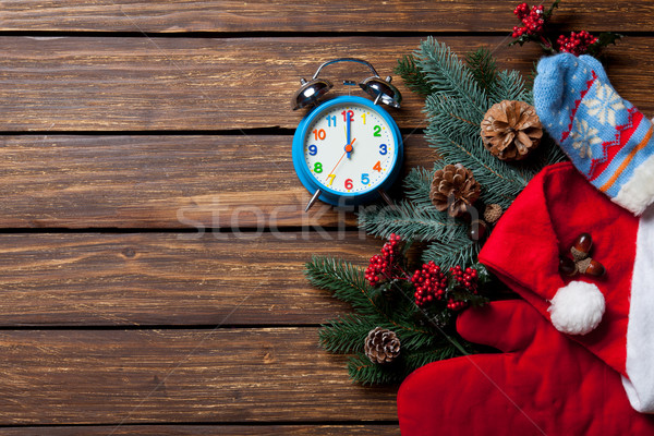 Alarm clock and Christmas stuff  Stock photo © Massonforstock