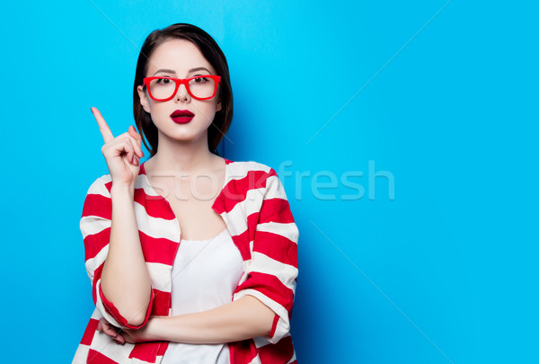 portrait of the beautiful young surprised woman  Stock photo © Massonforstock