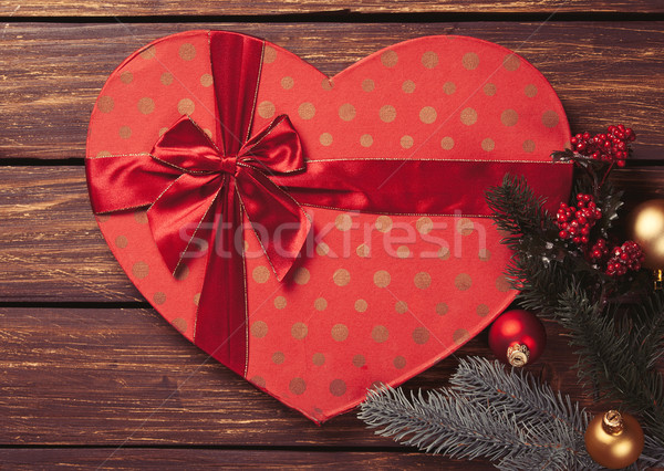 Сток-фото: формы · сердца · окна · подарки · красный · ретро