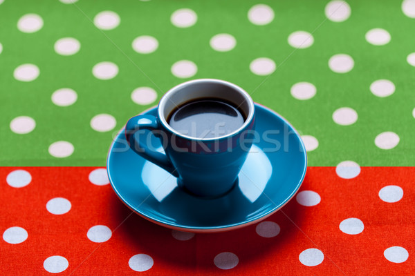 Fotografie albastru ceaşcă cafea colorat pop Imagine de stoc © Massonforstock