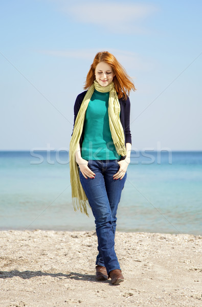 Fashion young women at the beach in sunny day.  Stock photo © Massonforstock