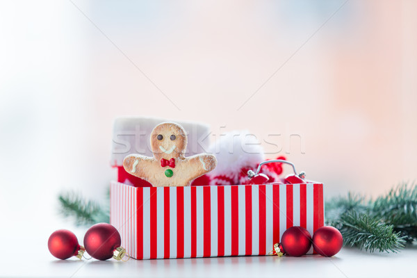 Christmas gift box with cookie  Stock photo © Massonforstock