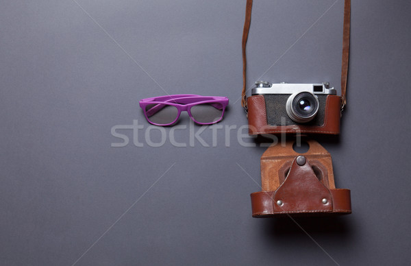 glasses and retro camera  Stock photo © Massonforstock