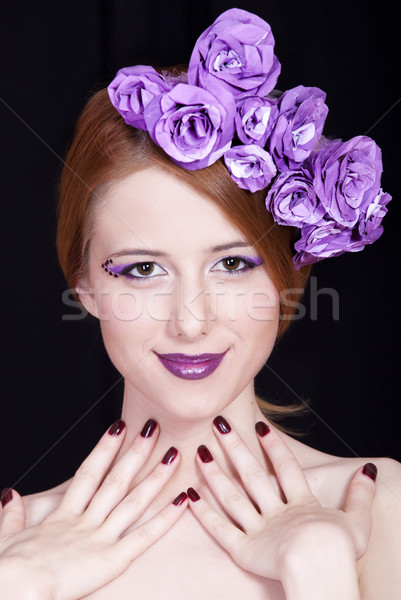 Portre güzel kız stil makyaj Stok fotoğraf © Massonforstock