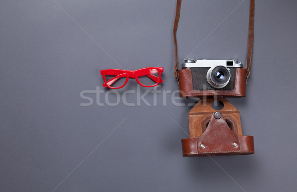 glasses and retro camera  Stock photo © Massonforstock