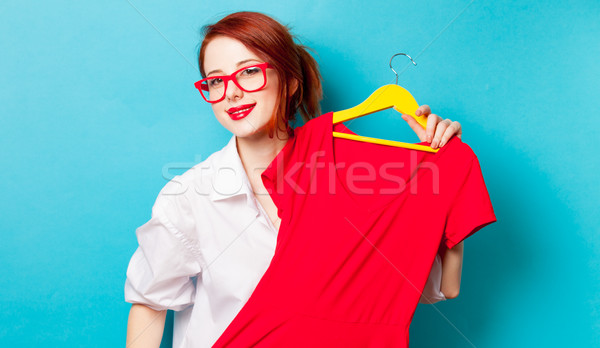 Foto stock: Foto · hermosa · camisa · percha