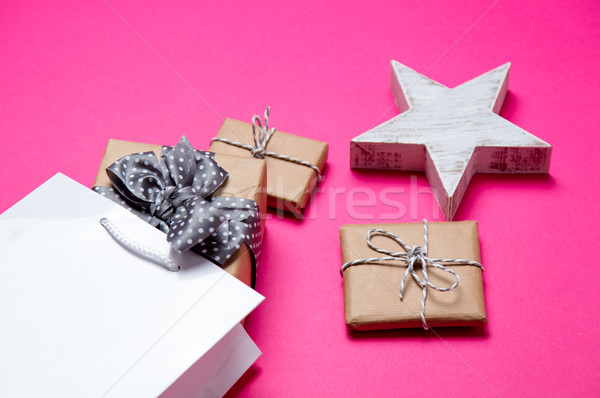 Cute подарки звездой игрушку корзина Сток-фото © Massonforstock