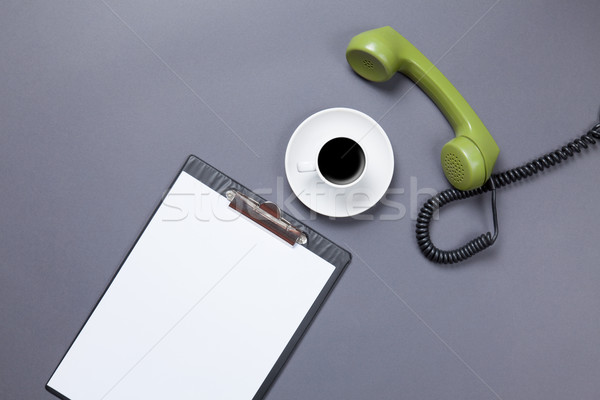 board and handset with coffee Stock photo © Massonforstock