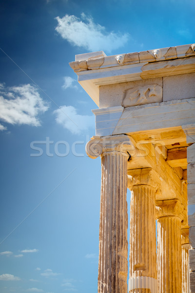 photo of beautiful ruins on the wonderful sky background in Gree Stock photo © Massonforstock