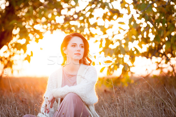 Woman in white blazer Stock photo © Massonforstock