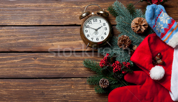 Alarm clock and Christmas stuff  Stock photo © Massonforstock
