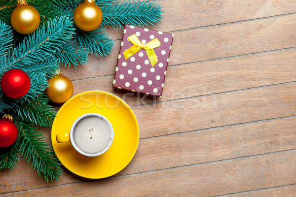 Niederlassungen Tasse Kaffee Geschenk farbenreich Stock foto © Massonforstock