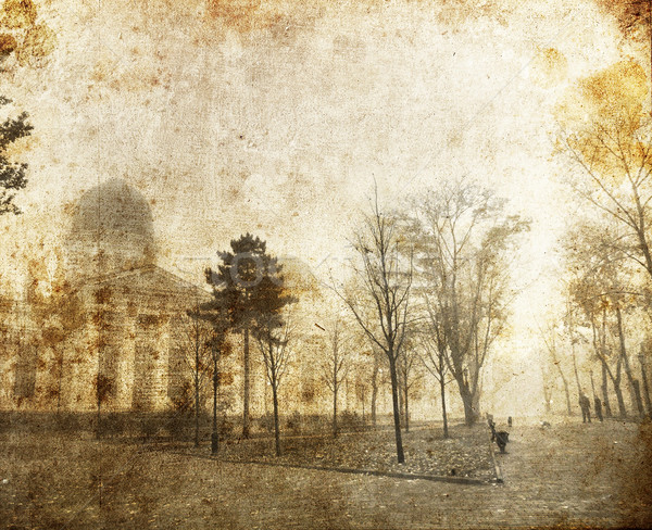 тумана аллеи Украина фото старые Vintage Сток-фото © Massonforstock