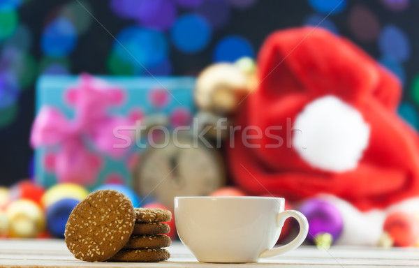 Cup of tea or coffee and cookies Stock photo © Massonforstock