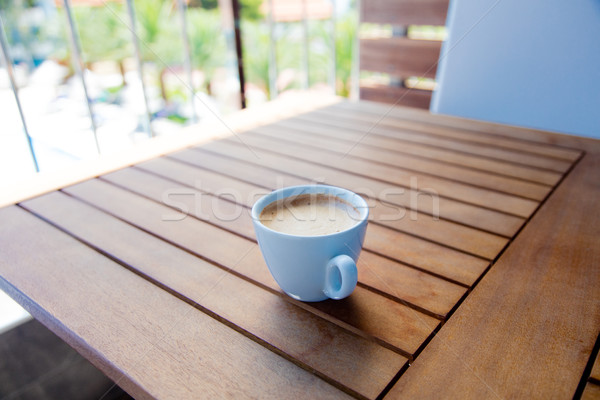Foto schönen blau Tasse Kaffee Stock foto © Massonforstock