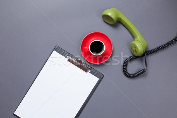 board and handset with coffee Stock photo © Massonforstock