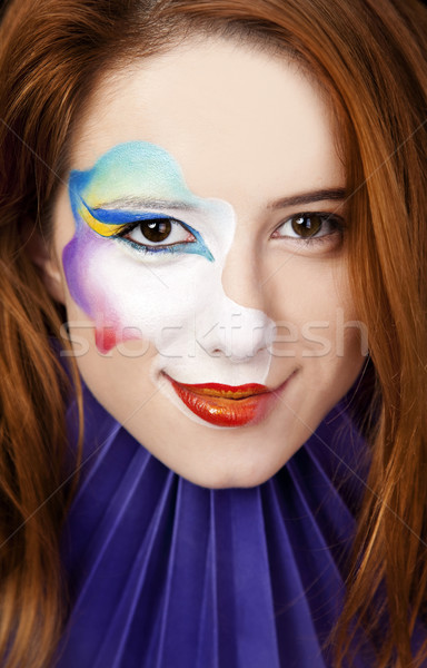 Hermosa nina maquillaje cara pelo Foto stock © Massonforstock