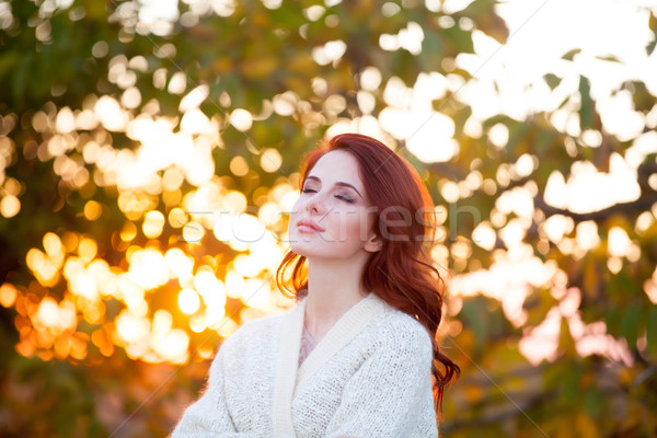 Woman in white blazer Stock photo © Massonforstock