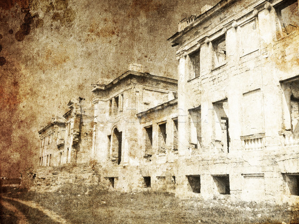 Old Palace ruins in Odessa. Photo in old image style.  Stock photo © Massonforstock