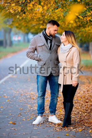 Young couple at the street. Stock photo © Massonforstock