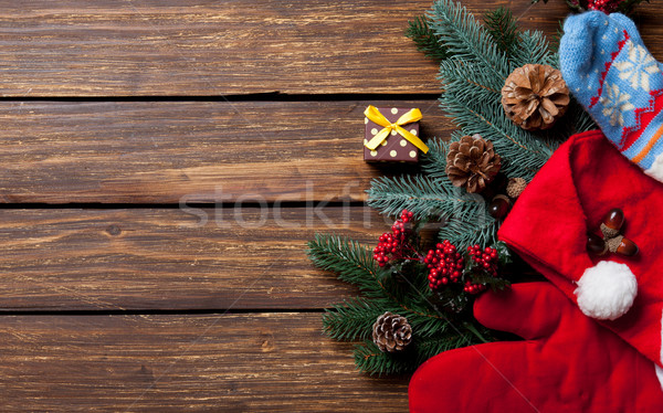 Gift box and Christmas things Stock photo © Massonforstock