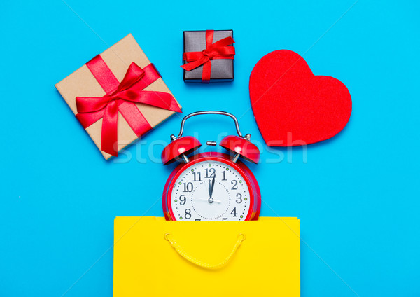 gifts, toy, clock and bag Stock photo © Massonforstock