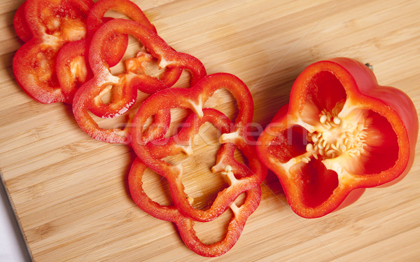 Stock photo: Bulgarian pepper on a table